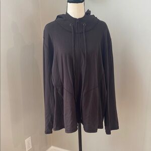 Eileen Fisher Black Long Sleeve Oversized Sweatshirt NWT organic cotton neutral
